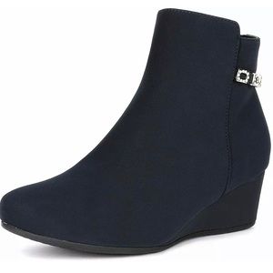 DREAM PAIRS Women Wedge Heel Ankle Boots, Felicia